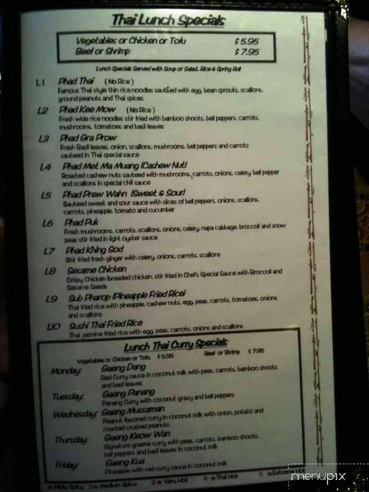 Sushi Thai - Winston Salem, NC menu_pic