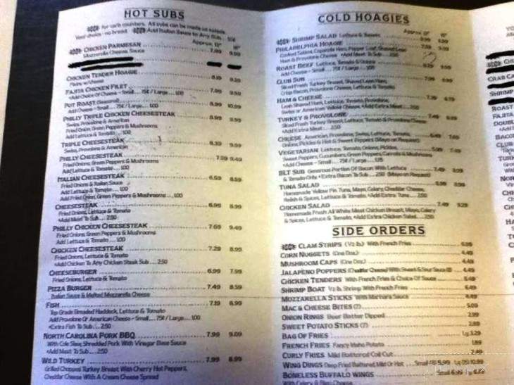 Subside Deli - Salisbury, MD menu_pic