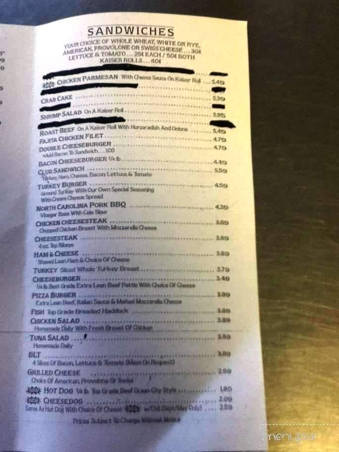 Subside Deli - Salisbury, MD menu_pic