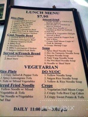 Saigon Kitchen - San Jose, CA menu_pic