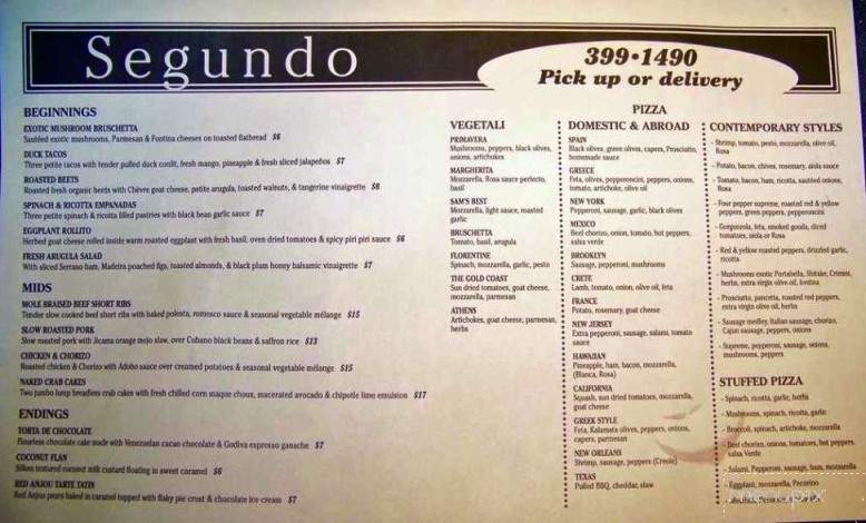 Segundo - Portsmouth, VA menu_pic