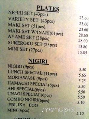 Sushi Co - Honolulu, HI menu_pic