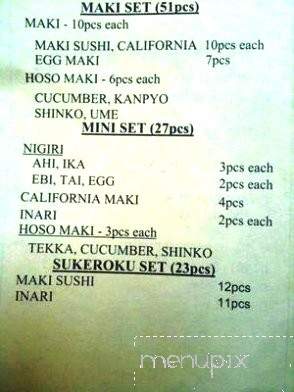 Sushi Co - Honolulu, HI menu_pic