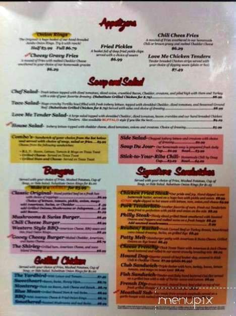 Shirley's Diner - Omaha, NE menu_pic