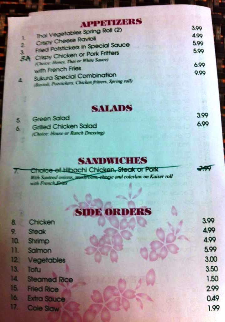 Sakura Asian Express - Greenville, NC menu_pic