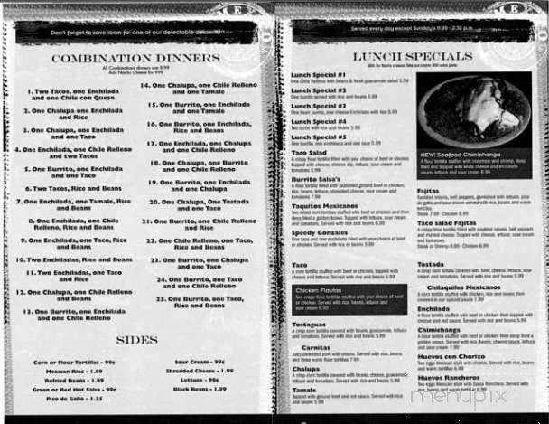 Salsa's - Dubuque, IA menu_pic