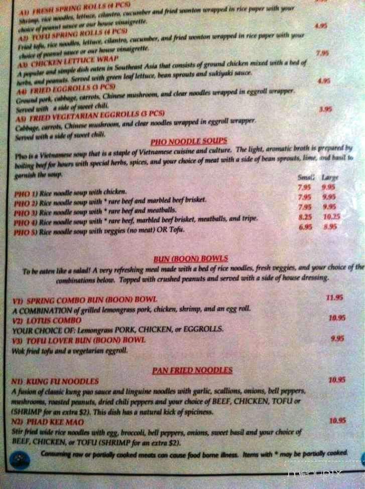 Spring Lotus - Wenatchee, WA menu_pic