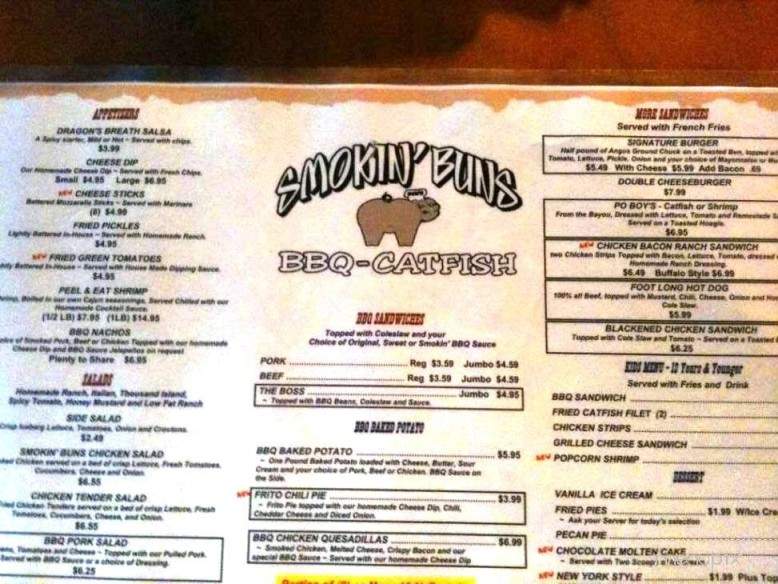 Smokin' Buns - Jacksonville, AR menu_pic