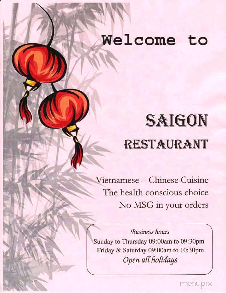 Saigon Restaurant - Portland, ME menu_pic