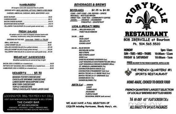 /339027/Storyville-Restaurant-New-Orleans-LA - New Orleans, LA