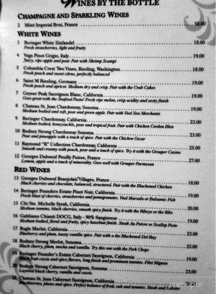 Sea Merchants Restaurant - North Myrtle Beach, SC menu_pic