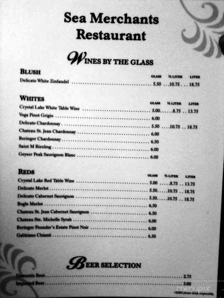 Sea Merchants Restaurant - North Myrtle Beach, SC menu_pic