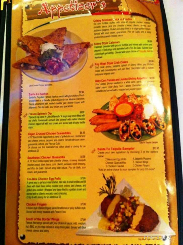 Santafe Tequila Restuarant - Hicksville, NY menu_pic
