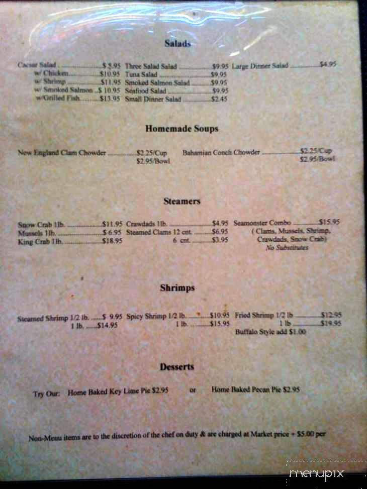 Skip One Seafood Market - Fort Myers, FL menu_pic