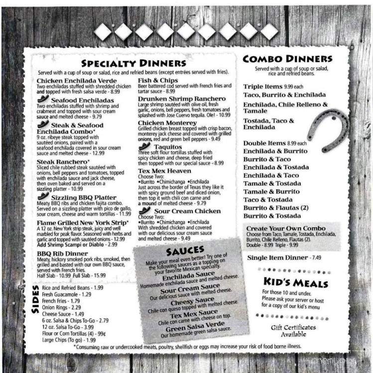 Senor Lucky - Davison, MI menu_pic