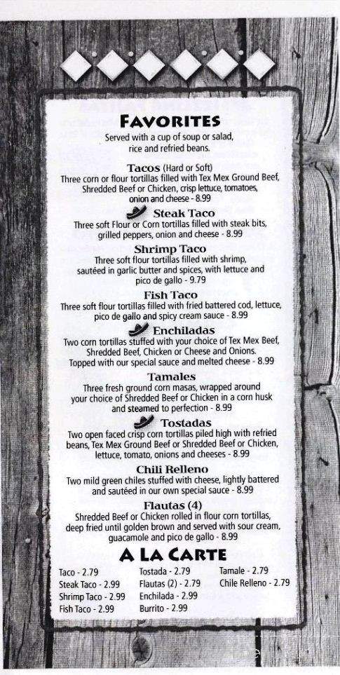 Senor Lucky - Davison, MI menu_pic