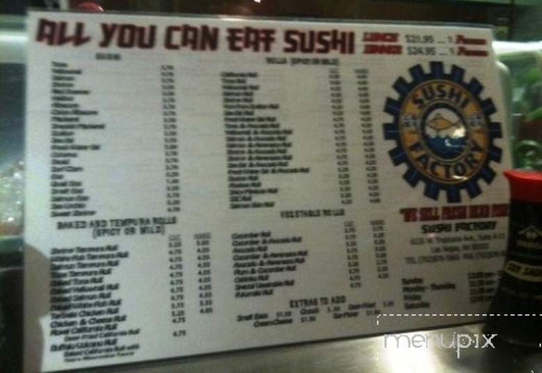 Sushi Factory - Vero Beach, FL menu_pic