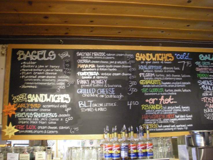 Syd's Bagelry & Espresso - Tahoe City, CA menu_pic
