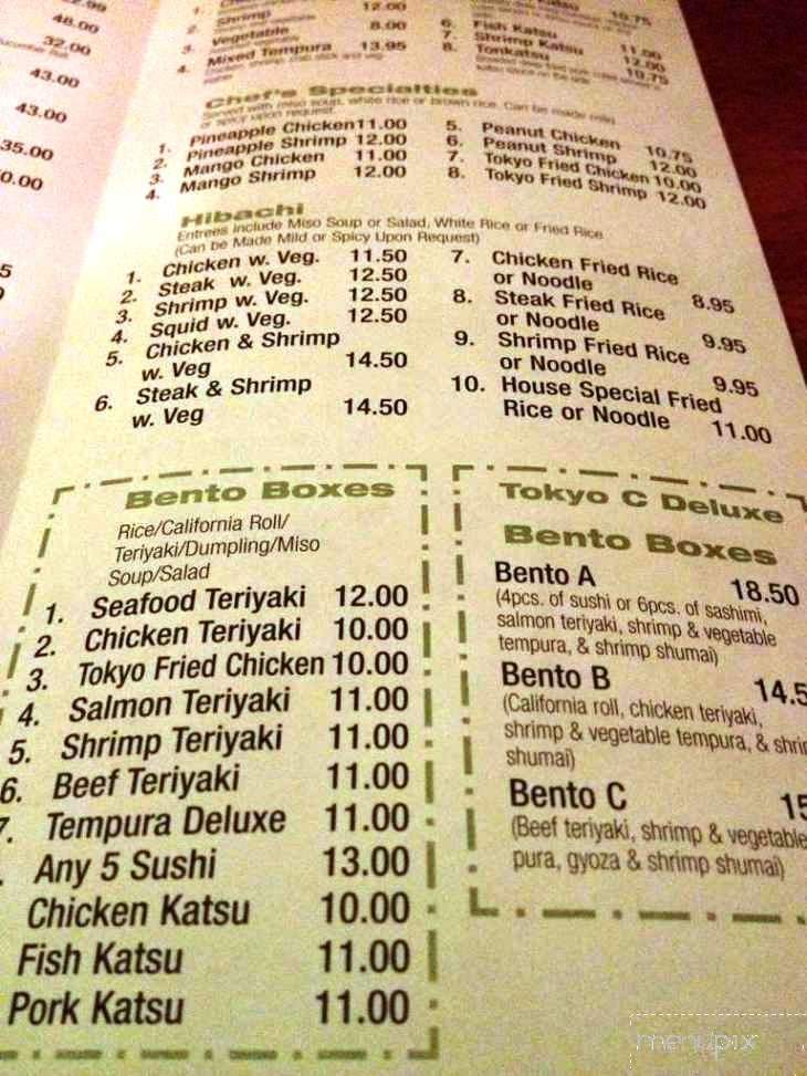 Tokyo C - Wrightstown, NJ menu_pic