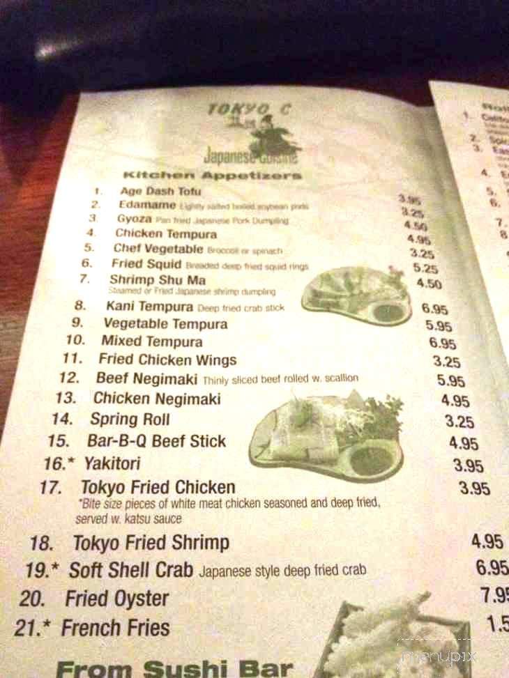 Tokyo C - Wrightstown, NJ menu_pic