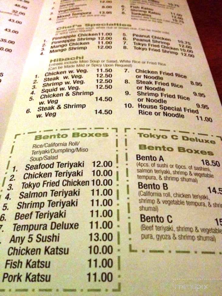 Tokyo C - Wrightstown, NJ menu_pic