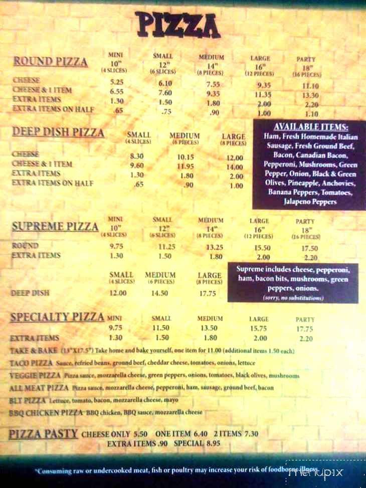 This Old House Pizza - Cheboygan, MI menu_pic