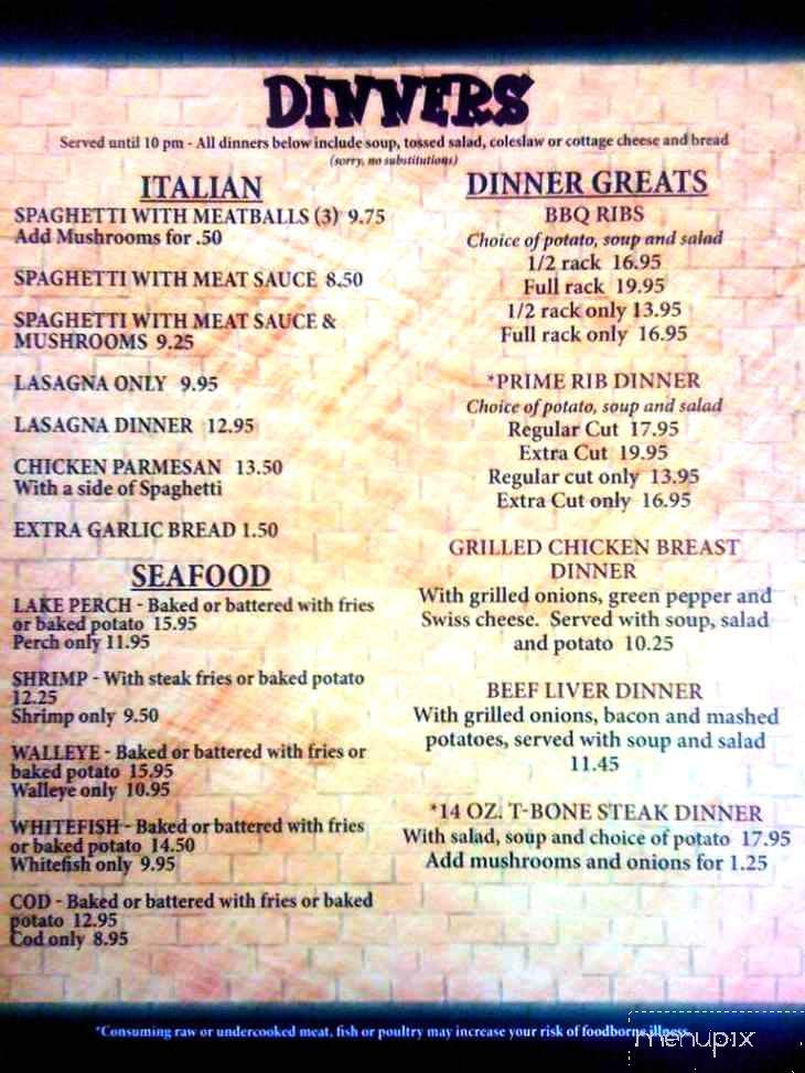 This Old House Pizza - Cheboygan, MI menu_pic