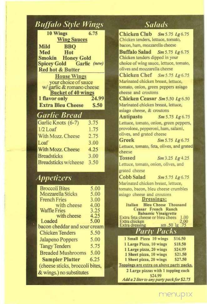 Todi's Italian Pizzeria - Dryden, NY menu_pic