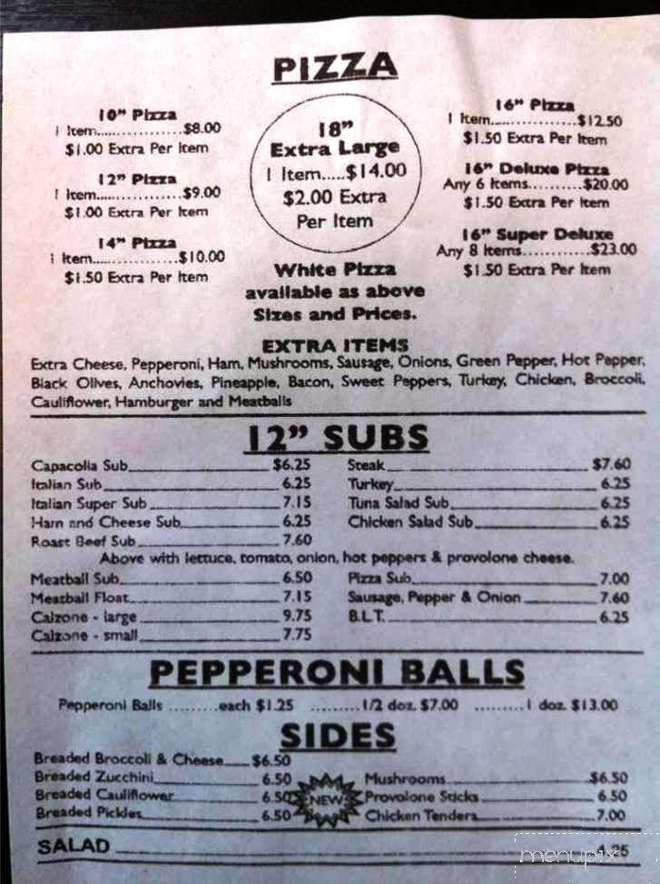 Tj's Pizza - Meadville, PA menu_pic
