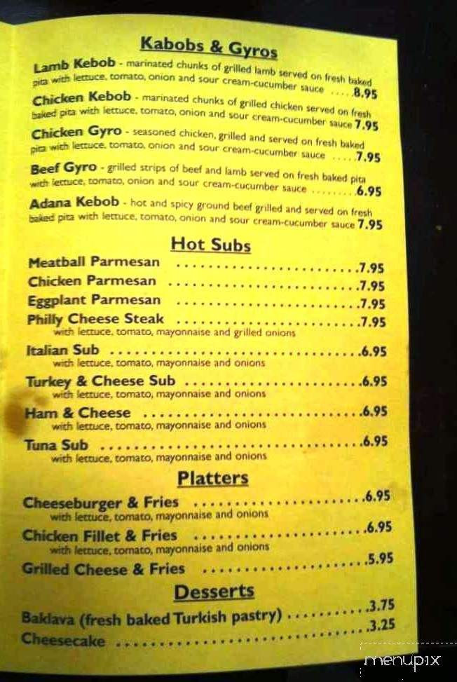 Two Sisters Pizzeria - Williamsburg, VA menu_pic