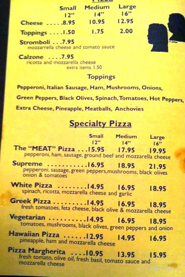 Two Sisters Pizzeria - Williamsburg, VA menu_pic