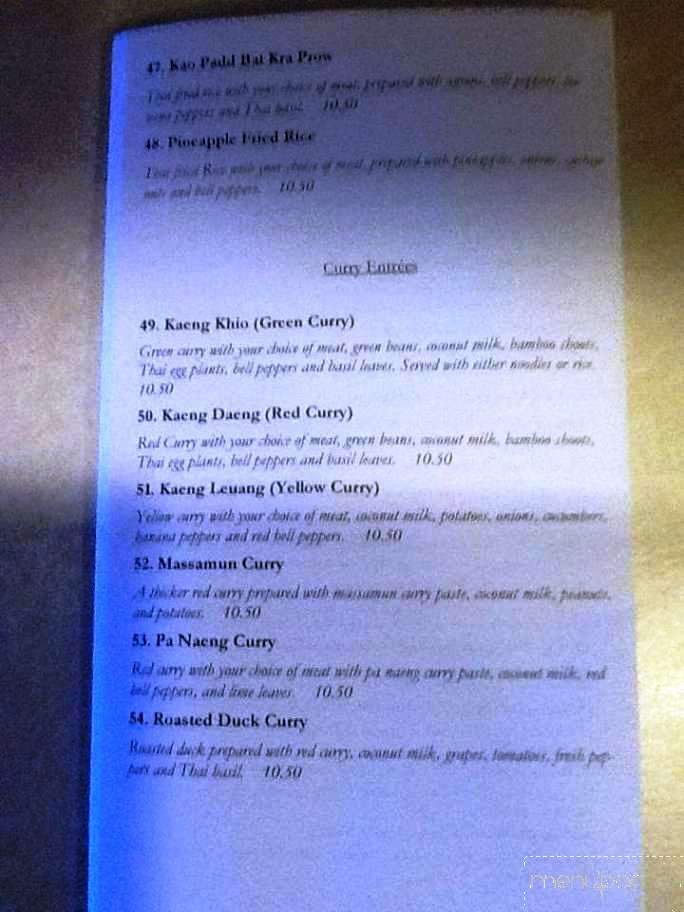 Thai Lanna - Avon, IN menu_pic