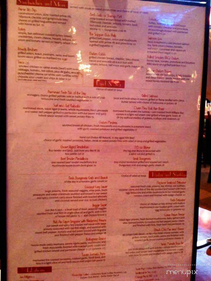 T. Paul's Supper Club - Astoria, OR menu_pic
