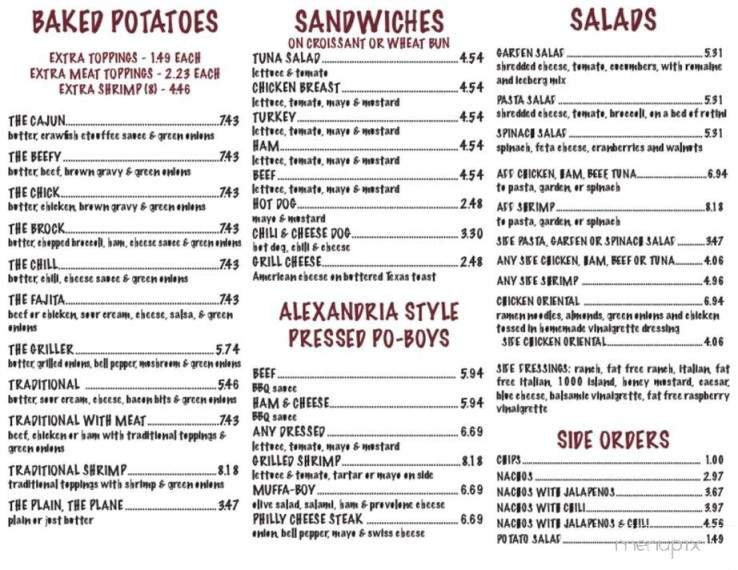 Three Potato More - Alexandria, LA menu_pic