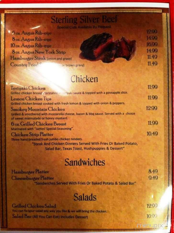 Taylor's Fish and Steak House - New Albany, MS menu_pic