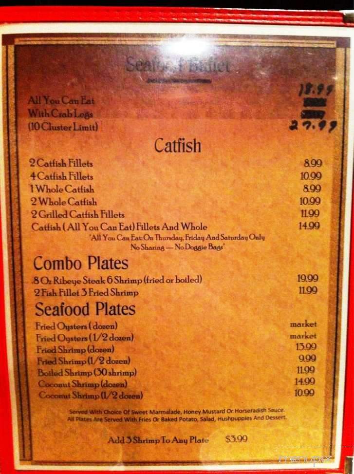 Taylor's Fish and Steak House - New Albany, MS menu_pic