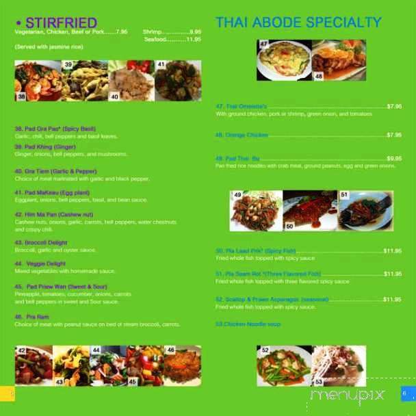 Thai Abode - Portland, OR menu_pic