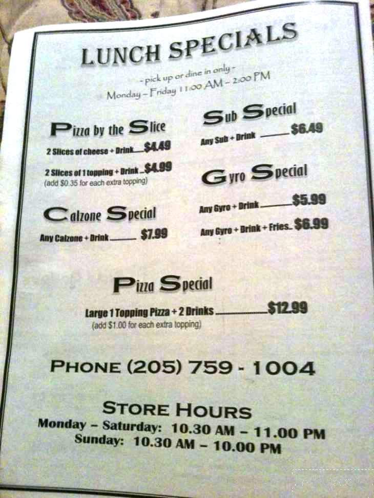 Tut's Place - Tuscaloosa, AL menu_pic