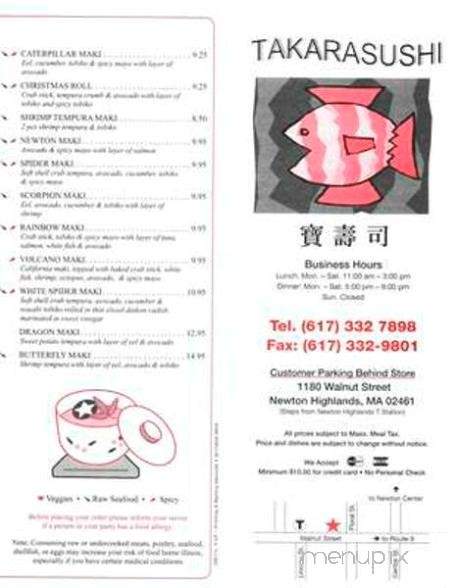 /328455/Takara-Sushi-Newton-MA - Newton, MA