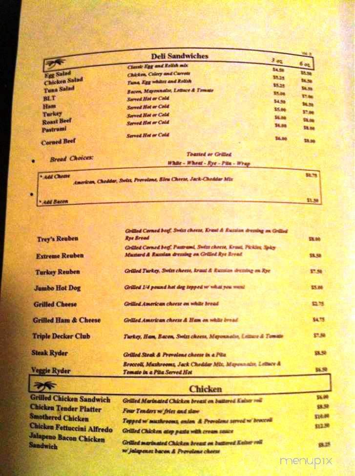 Trey's Deli & Grill - Jacksonville, FL menu_pic