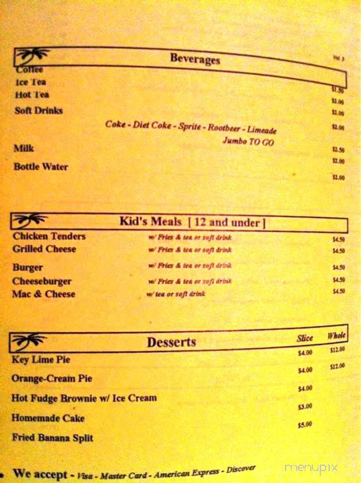 Trey's Deli & Grill - Jacksonville, FL menu_pic
