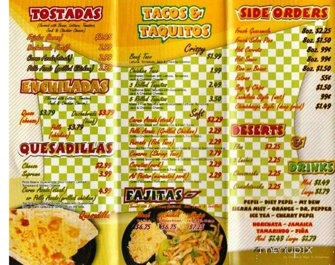 Taco Shop Co - Tucson, AZ menu_pic