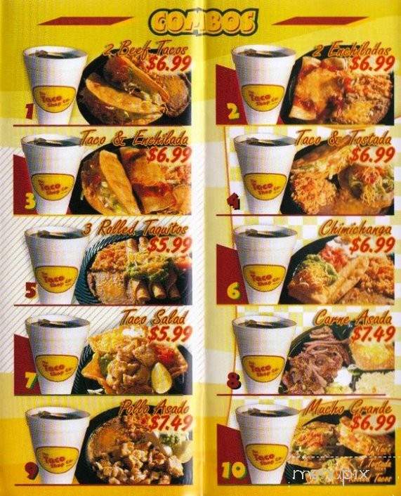 Taco Shop Co - Tucson, AZ menu_pic