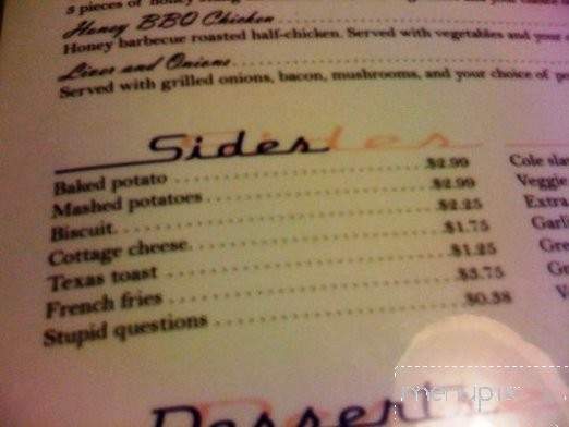 Tom's Diner - Denver, CO menu_pic