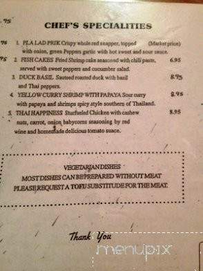 Thai Happiness - Downers Grove, IL menu_pic