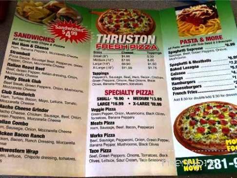 Thruston Pizza & Subs - Owensboro, KY menu_pic