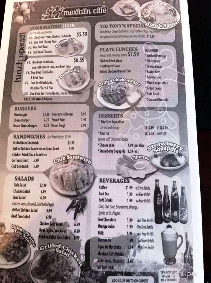 Tio Tony's - Midlothian, TX menu_pic