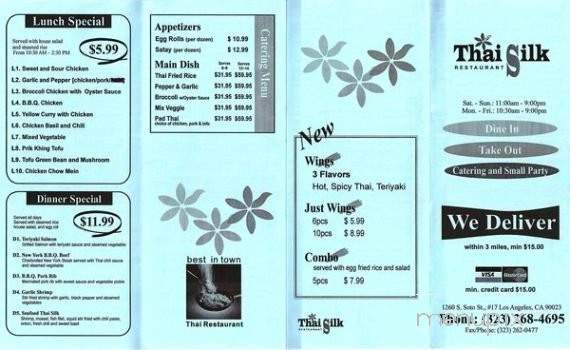 Thai Silk Express - Los Angeles, CA menu_pic