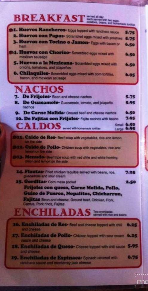 Tipico's - Dallas, TX menu_pic
