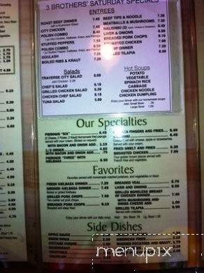 Three Brothers Restaurant - Plymouth, MI menu_pic